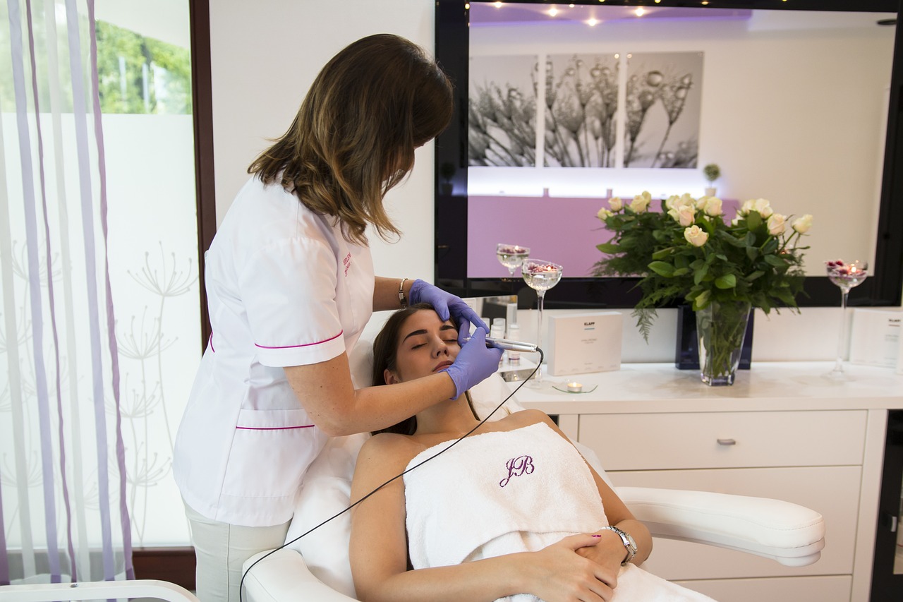 Aesthetician performing a professional facial treatment at a Toronto skincare clinic