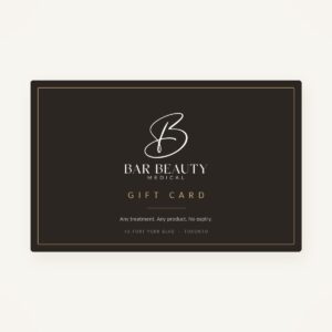 Bar Beauty Medical gift card, redeemable on any treatment or product at the CityPlace Toronto clinic