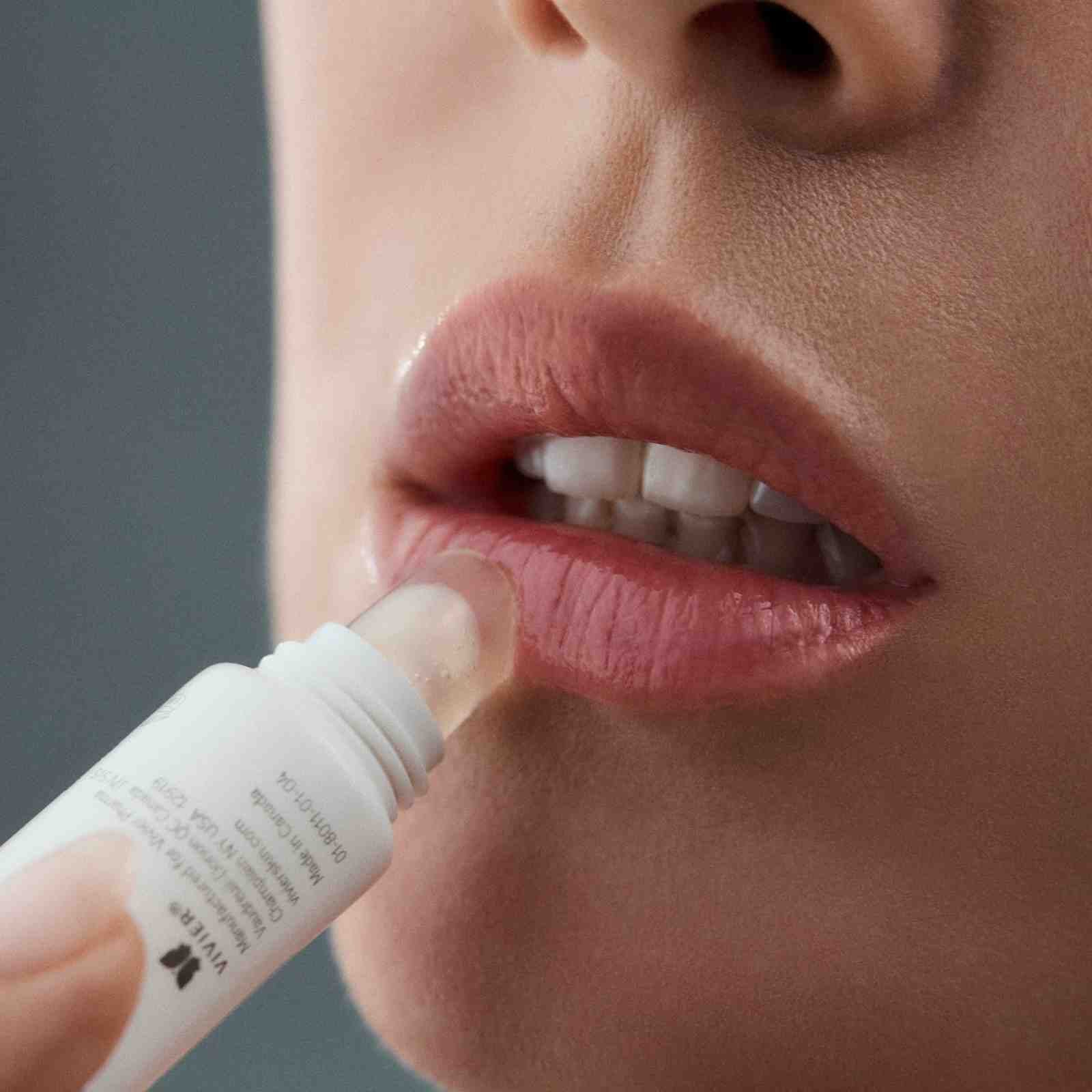 Vivier HA Peptides Lip Enhancer being applied to the lips